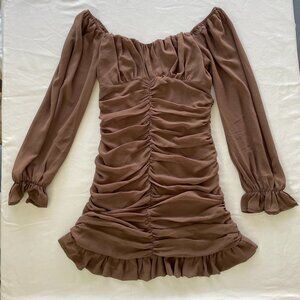 Ruffled Fitted Mini Dress